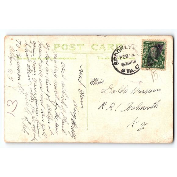 Vintage Bull Finch Bird Postcard Europe-Asia with Call Notes Lithograph - Picture 2 of 2